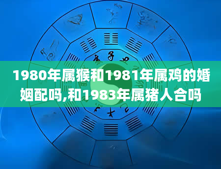 1980年属猴和1981年属鸡的婚姻配吗,和1983年属猪人合吗