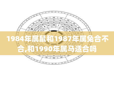 1984年属鼠和1987年属兔合不合,和1990年属马适合吗