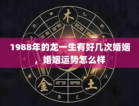 1988年的龙一生有好几次婚姻，婚姻运势怎么样