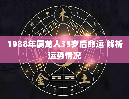 1988年属龙人35岁后命运 解析运势情况