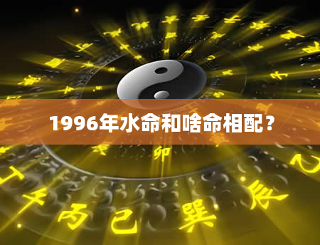 1996年水命和啥命相配？